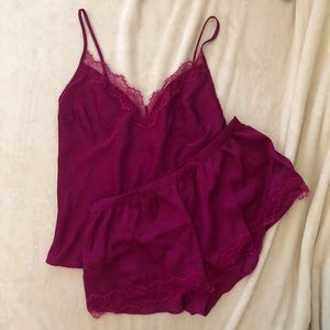 Victoria’s Secret lace & satin cami and short set